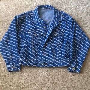 Alexanderwang Logo Game Denim Jacket
